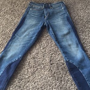 Abercrombie and Fitch patched denim